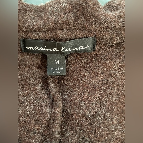 Unique Marina Luna 100% Wool Jacket Medium Inside and Outside Ties Winter Weight - Picture 4 of 7